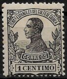 [King Alfonso XIII - Blue Control Number on Back Side, type L]