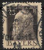 [The 90th Anniversary of the Birth of Prince Luitpold - Type I: Small 9 and no Foot on 1 in "1911". Type II: Large 9 and Foot on 1 in "1911", type F9]