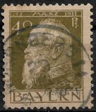 [The 90th Anniversary of the Birth of Prince Luitpold - Type I: Small 9 and no Foot on 1 in "1911". Type II: Large 9 and Foot on 1 in "1911", type G2]