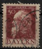 [The 90th Anniversary of the Birth of Prince Luitpold - Type I: Small 9 and no Foot on 1 in "1911". Type II: Large 9 and Foot on 1 in "1911", type G4]