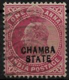 [King Edward VII, 1841-1910 - India Postage Stamps Overprinted "CHAMBA STATE", type A22]