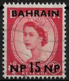 [Great Britain Postage Stamps Overprinted "BAHRAIN" in Blue & Surcharged, tyyppi O5]