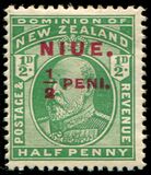 [New Zealand Postage Stamps Surcharged, type H]