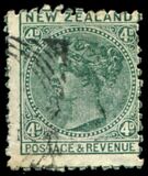 [Reina Victoria. Inscripción: "NEW ZEALAND - POSTAGE & REVENUE", tipo N]