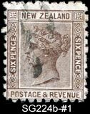 [Reina Victoria. Inscripción: "NEW ZEALAND - POSTAGE & REVENUE", tipo O2]