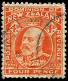 [King Edward VII - Inscription "DOMINION OF NEW ZEALAND", type AU4]