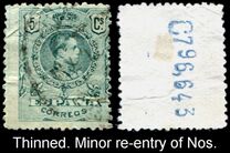 [King Alfonso XIII - Blue Control Numbers on Backside, Tipi BG1]