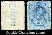 [King Alfonso XIII - Blue Control Numbers on Backside, Tipi BG5]