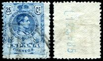 [King Alfonso XIII - Blue Control Numbers on Backside, Tipi BG5]