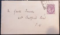 [Regina Vittoria  - Iscrizione "POSTAGE AND INLAND REVENUE", Scrivi AI1]