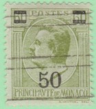 [Prince Louis II, Viaduct and Monaco Harbour - Surcharged, тып BE]