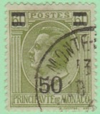 [Prince Louis II, Viaduct and Monaco Harbour - Surcharged, тып BE]