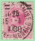 [Prince Louis II - Surcharged, type AX]