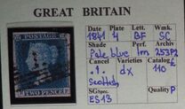 [Queen Victoria, 1819-1901 - White Line Below "POSTAGE" & Above "TWO PENCE", type B]