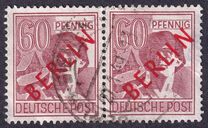 [BERLIN in Red Overprint on "Allied Occupation Zone" Stamps, type B10]