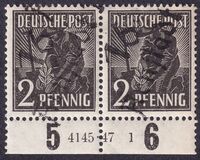 [Joint Allied Occupation Zones Stamps Handstamped, タイプ A]