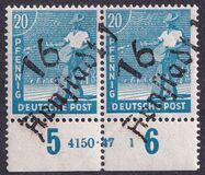 [Joint Allied Occupation Zones Stamps Handstamped, タイプ A7]