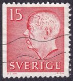 [King Gustaf VI Adolf of Sweden - White Numerals, with Imprint, τύπος FA]