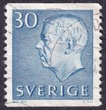 [King Gustaf VI Adolf of Sweden - White Numerals, with Imprint, τύπος FA6]