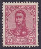 [General San Martin - Watermark 3,4 or Unwatermarked, Typ BK5]