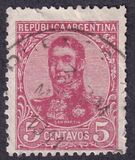[General San Martin - Watermark 3,4 or Unwatermarked, Typ BK5]