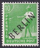 [BERLIN in Black Overprint on "Allied Occupation Zone" Stamps, type A3]