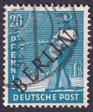 [BERLIN in Black Overprint on "Allied Occupation Zone" Stamps, type A7]