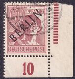 [BERLIN in Black Overprint on "Allied Occupation Zone" Stamps, type A13]