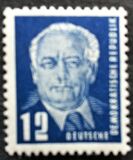 [Presidente di Stato Wilhelm Pieck - Filigrana: Ornamento, Scrivi I]