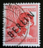 [BERLIN in Black Overprint on "Allied Occupation Zone" Stamps, type A10]