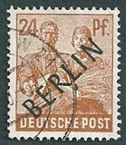 [BERLIN in Black Overprint on "Allied Occupation Zone" Stamps, tegund A8]