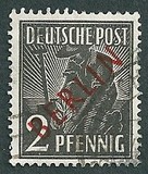 [BERLIN in Red Overprint on "Allied Occupation Zone" Stamps, type B]