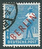 [BERLIN in Red Overprint on "Allied Occupation Zone" Stamps, type B5]