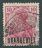 [German Empire Postage Stamps Overprinted "SAARGEBIET", type F1]