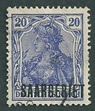[German Empire Postage Stamps Overprinted "SAARGEBIET", type F3]