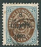 [No. 6b Surcharged "2 CENTS 1909" in St. Vincent, type G]