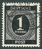 [1a edizione del Consiglio di controllo alleato - A Berlino e nella zona sovietica valido fino al 1948-07-31 - Filigrana: DEUTSCHE POST multipla, discendente , Scrivi A]