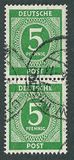 [1a edizione del Consiglio di controllo alleato - A Berlino e nella zona sovietica valido fino al 1948-07-31 - Filigrana: DEUTSCHE POST multipla, discendente , Scrivi A4]