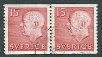 [King Gustaf VI Adolf of Sweden - White Numerals, with Imprint, ประเภท FA]
