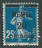 [French Postage Stamps Overprinted "MEMEL" and Surcharged, प्रकार B2]