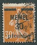 [French Postage Stamps Overprinted "MEMEL" and Surcharged, प्रकार B3]