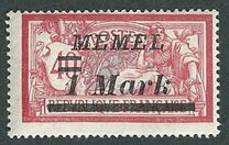 [French Postage Stamps Overprinted "MEMEL" & Surcharged in Italic, typ H12]