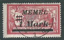 [French Postage Stamps Overprinted "MEMEL" & Surcharged in Italic, typ H12]