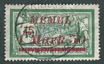 [French Postage Stamps Overprinted "MEMEL" & Surcharged in Italic, typ H14]