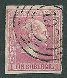 [King Friedrich Wilhelm IV - Hatched Background. Thin White Paper, प्रकार A9]