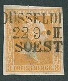 [King Friedrich Wilhelm IV - Hatched Background. Thin White Paper, प्रकार A13]