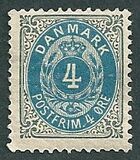 [Royal Emblem - New Drawing - Value in "ØRE" - Different Perforation, tyyppi G18]