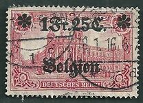 [German Empire Postage Stamps Surcharged "Fr. and C." or "Centimes" & Overprinted "Belgien", type A7]