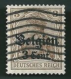 [German Empire Postage Stamps Surcharged "F and Cent" & Overprinted "Belgien", type B1]