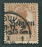 [German Empire Postage Stamps Surcharged "F and Cent" & Overprinted "Belgien", type B6]